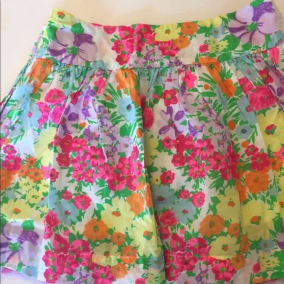 2/$20 Justice Floral Girl Full pleated Floral Skirt Cotton Sz 10 Sequins - Picture 6 of 7